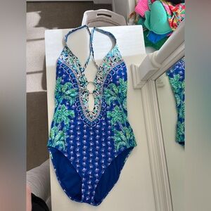 Women’s Lilly Pulitzer  Blue and Green one piece Swimsuit